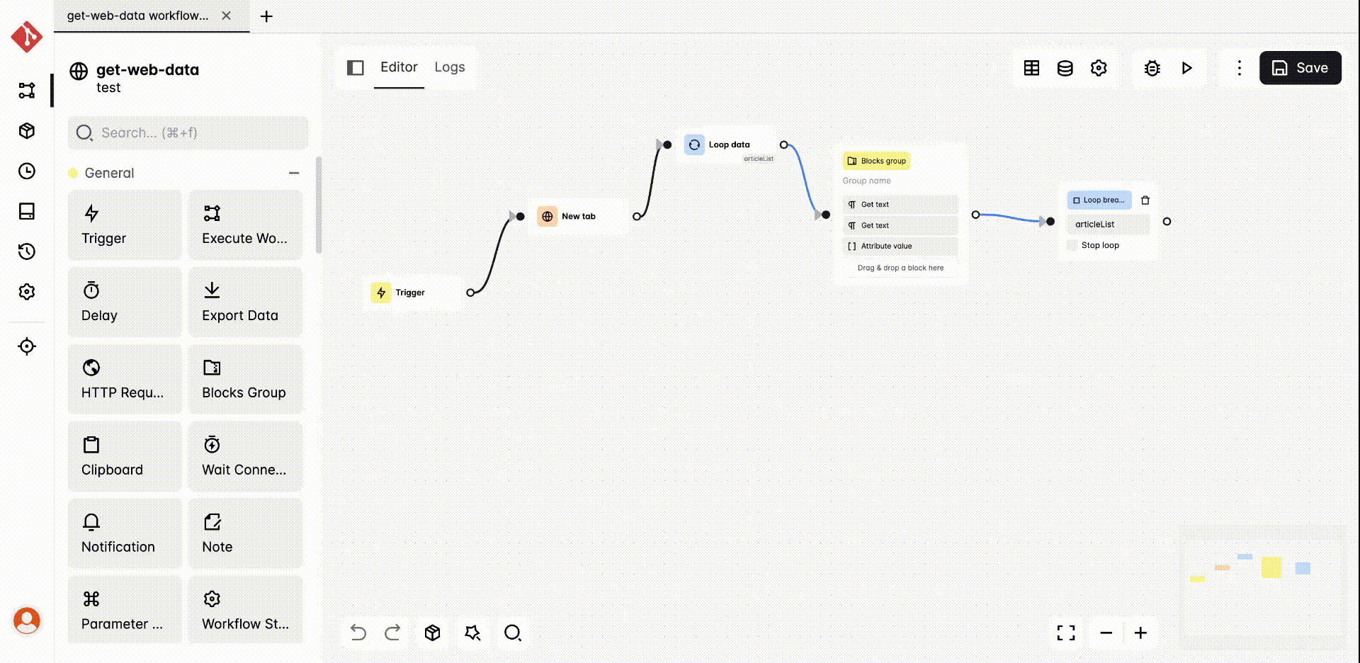 running workflow